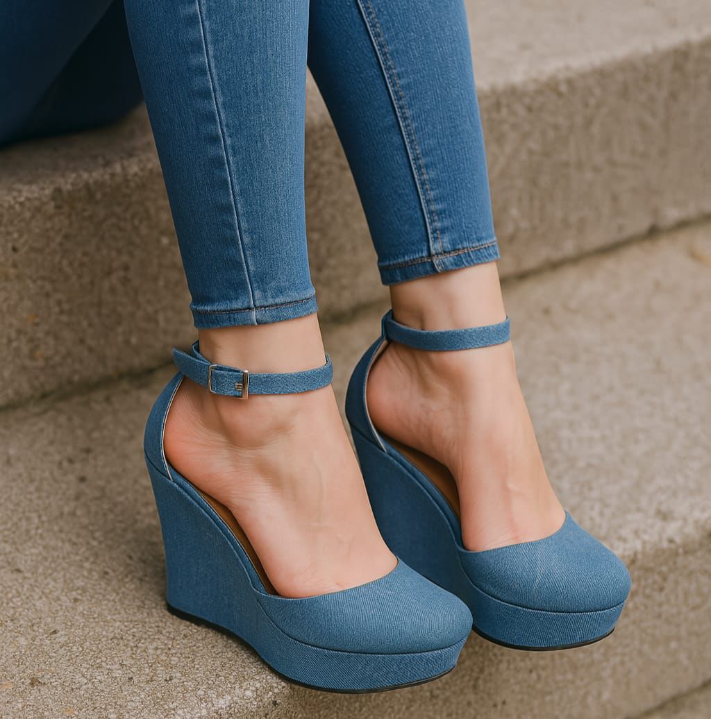 Plataforma Azul Denim