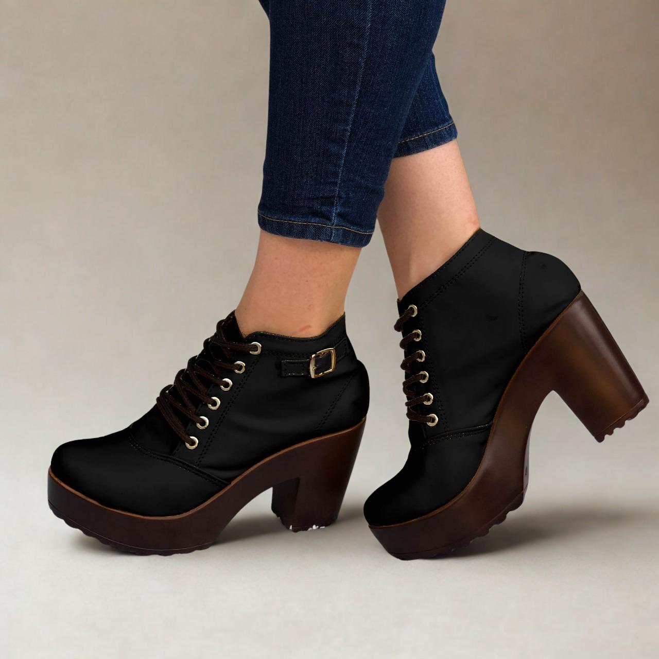 Botín "Camila" Chunky Black