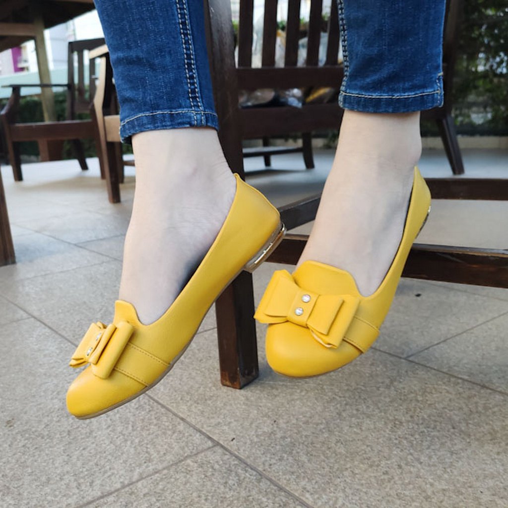 Hermoso Flats Multiples Colores Para Elegir Amarillo / 35 Normal Zapatos Bajitos