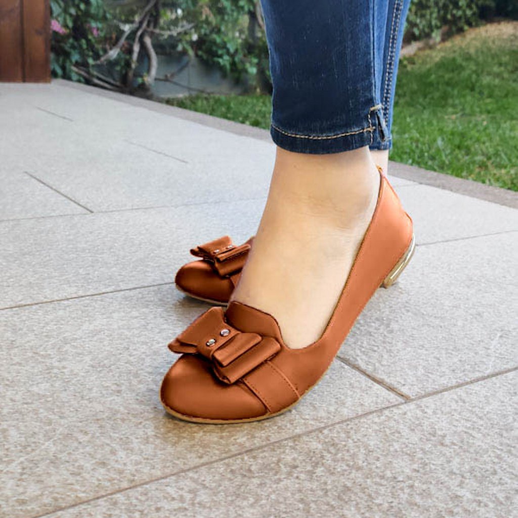 Hermoso Flats Multiples Colores Para Elegir Cafe / 35 Normal Zapatos Bajitos