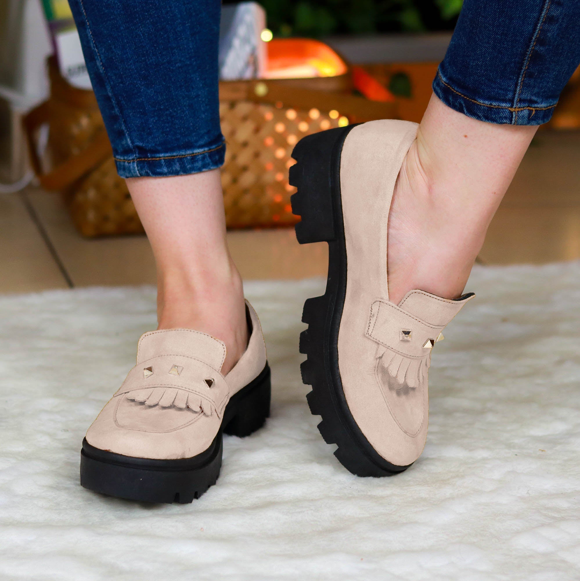 Comodo Imponente Y Hermoso Calzado Para Dama Hecho En Gamuza Varios Colores Beige / 35 Normal