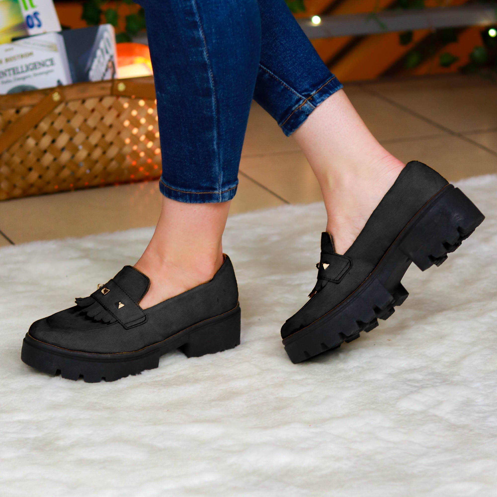 Comodo Imponente Y Hermoso Calzado Para Dama Hecho En Gamuza Varios Colores Negro / 35 Normal