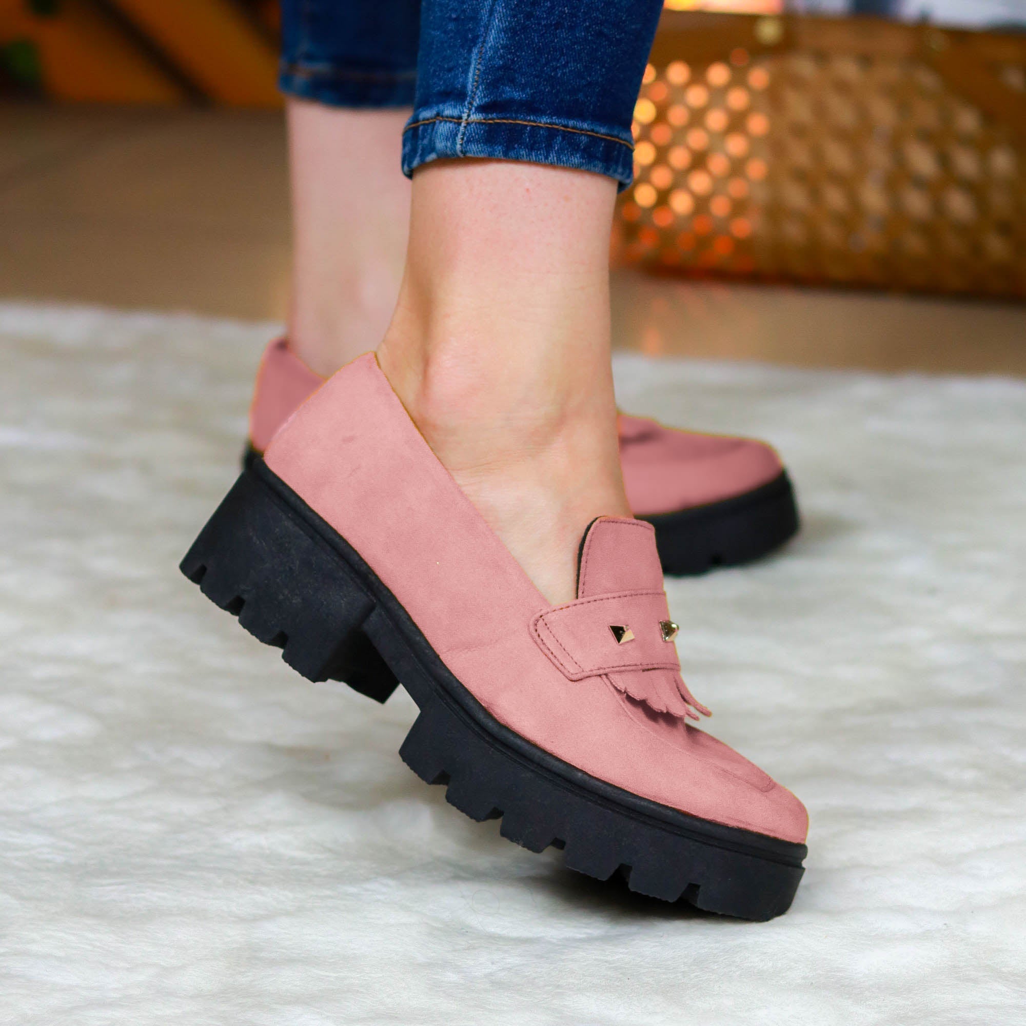 Comodo Imponente Y Hermoso Calzado Para Dama Hecho En Gamuza Varios Colores Rosado / 35 Normal