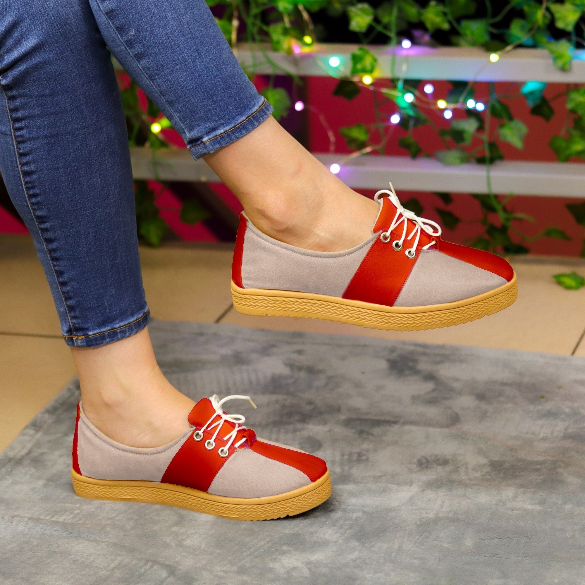 Comodidad Con Estilo: Zapatos Comodos Versátiles Para Toda Ocasión Rojo / 35 Normal Tenis