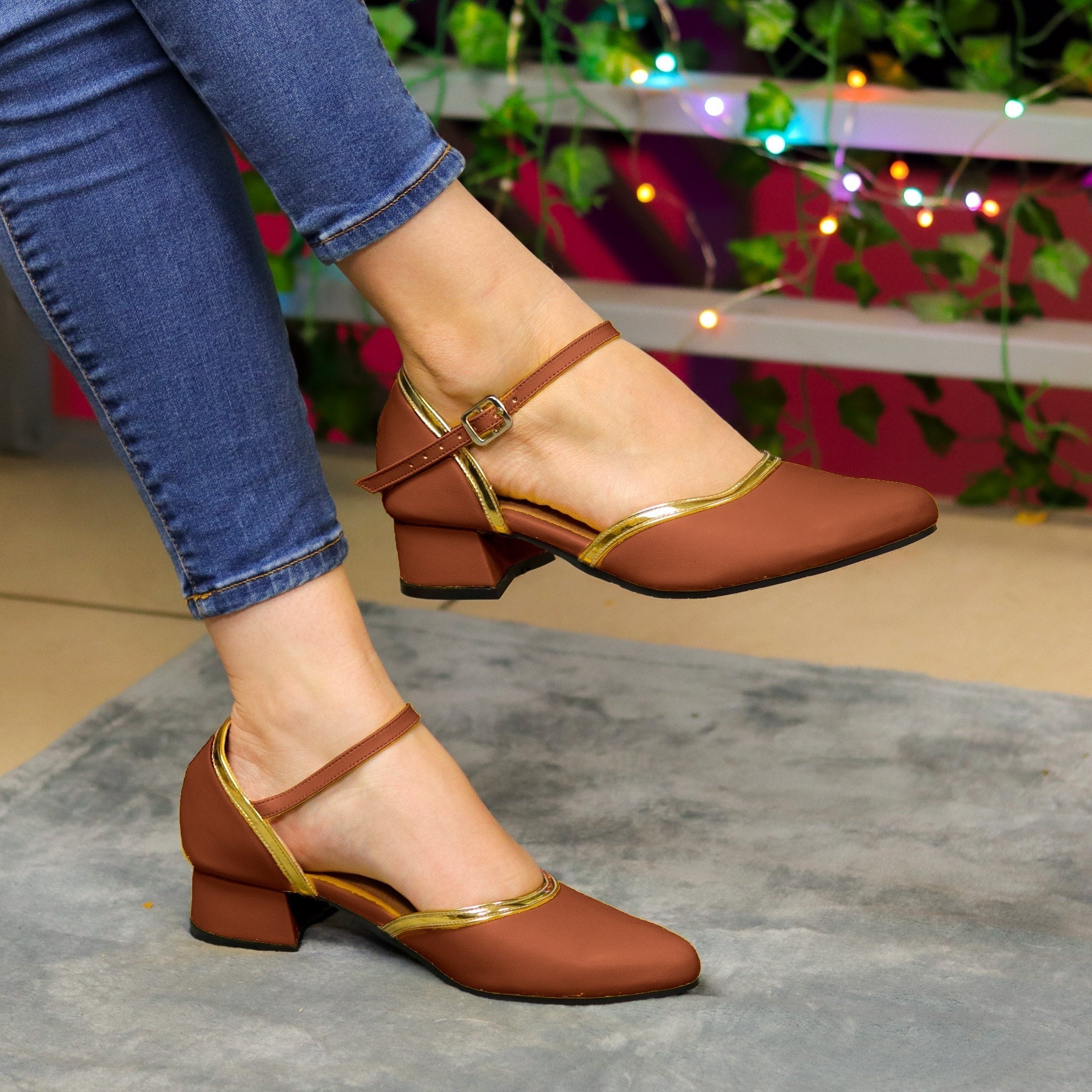 Belleza Y Confort: Zapatos Cerrados Con Carácter Único Cafe / 35 Normal Medianos